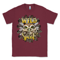 Burgundy wild spirit owl Classic Tee - BarkalooDesign