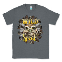 Charcoal Heather wild spirit owl Classic Tee - BarkalooDesign