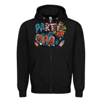 Black Party in the USA Zipper Hoodie - FaDigitalArtStudio