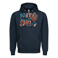 Navy Party in the USA Zipper Hoodie - FaDigitalArtStudio