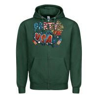 Sports Green Party in the USA Zipper Hoodie - FaDigitalArtStudio