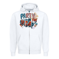 White Party in the USA Zipper Hoodie - FaDigitalArtStudio