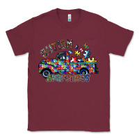 Burgundy autism avareness Classic Tee - SublimationCraftShop