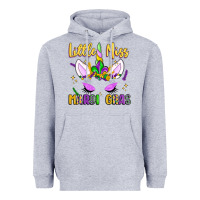 Heather Grey little miss mardi gras Heavyweight Hoodie - LillyAllenDesigns