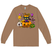 Toasted Coconut Black cat pumpkin Long Sleeve Tee - NancyCooperArtShop