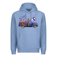 Colony Blue Western Truck Fourth Of July Premium Hoodie - FaDigitalArtStudio