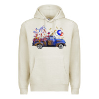 Oatmeal Heather Western Truck Fourth Of July Premium Hoodie - FaDigitalArtStudio