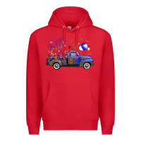 Red Western Truck Fourth Of July Premium Hoodie - FaDigitalArtStudio
