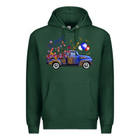 Sports Green Western Truck Fourth Of July Premium Hoodie - FaDigitalArtStudio