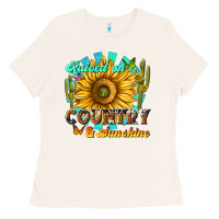 Bone raised on country  sunshine Ladies Tee - NancyCooperArtShop