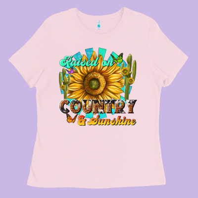 Raised On Country  Sunshine Ladies Tee Designed By Nancycooperartshop