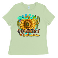 Matcha raised on country  sunshine Ladies Tee - NancyCooperArtShop
