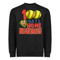 100 Days Of Home Runs Softball Heavyweight Sweatshirt | Teevron