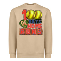Mushroom 100 days of home runs softball Heavyweight Sweatshirt - CowGirlArtShop