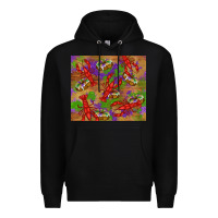 Black mardi gras crawfish king cake Premium Hoodie - RanaPortraitStore