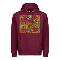 Burgundy mardi gras crawfish king cake Premium Hoodie - RanaPortraitStore