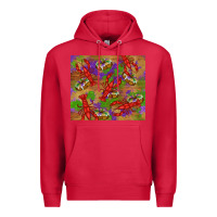 Cardinal mardi gras crawfish king cake Premium Hoodie - RanaPortraitStore