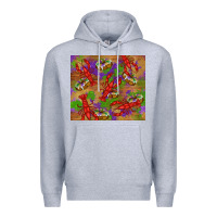 Heather Grey mardi gras crawfish king cake Premium Hoodie - RanaPortraitStore