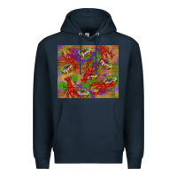 Navy mardi gras crawfish king cake Premium Hoodie - RanaPortraitStore