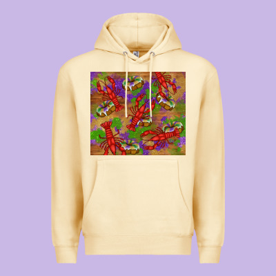 Mardi Gras Crawfish King Cake Premium Hoodie Designed By Ranaportraitstore