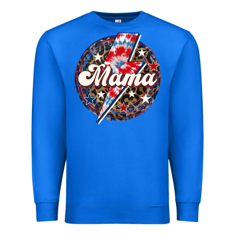 Western Mama Patriotic 4th Of July Premium Sweatshirt by LillyAllenDesigns | Teevron