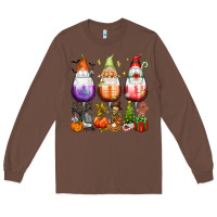 Chestnut Hallothanksmas wine glasses and gnomes Long Sleeve Tee - texasbilliewilder