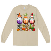 Mushroom Hallothanksmas wine glasses and gnomes Long Sleeve Tee - texasbilliewilder