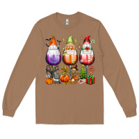 Toasted Coconut Hallothanksmas wine glasses and gnomes Long Sleeve Tee - texasbilliewilder