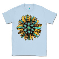 Dusty Blue Gemstone Sunflower Classic Tee - RanaPortraitStore