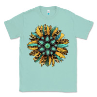 Seafoam Gemstone Sunflower Classic Tee - RanaPortraitStore
