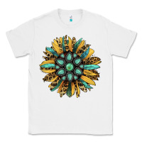 White Gemstone Sunflower Classic Tee - RanaPortraitStore