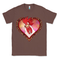 Chestnut valentines day rooster with leopard heart Classic Tee - RanaPortraitStore