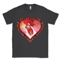Smoke valentines day rooster with leopard heart Classic Tee - RanaPortraitStore