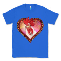 True Royal valentines day rooster with leopard heart Classic Tee - RanaPortraitStore