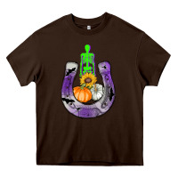 Chocolate Brown horseshoe halloween Heavy Core Tee - AdoDesignShop