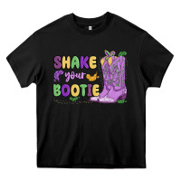 Black shake your bootie mardi gras Heavy Core Tee - MaliasSmallBusiness