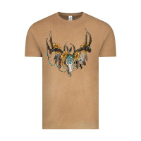 Vintage Camel boho deer skull sunflowers and gemstone Vintage Tee - RanaPortraitStore