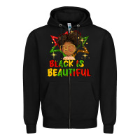 Black black is beautiful Zipper Hoodie - FaDigitalArtStudio