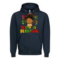 Navy black is beautiful Zipper Hoodie - FaDigitalArtStudio