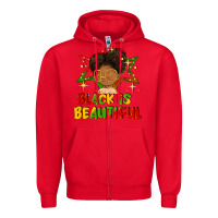 Red black is beautiful Zipper Hoodie - FaDigitalArtStudio