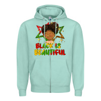 Seafoam black is beautiful Zipper Hoodie - FaDigitalArtStudio