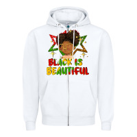 White black is beautiful Zipper Hoodie - FaDigitalArtStudio