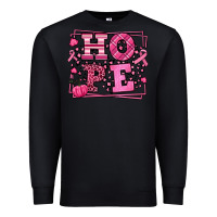 Black Hope Breast Cancer Awareness Fall Premium Sweatshirt - LillyAllenDesigns