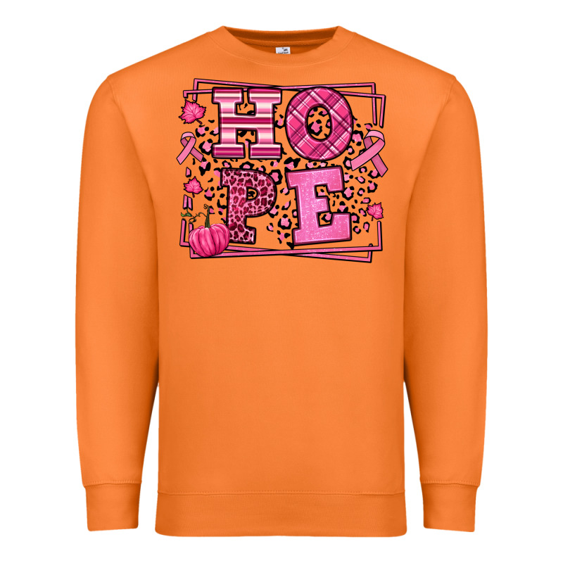Hope Breast Cancer Awareness Fall Premium Sweatshirt by LillyAllenDesigns | Teevron