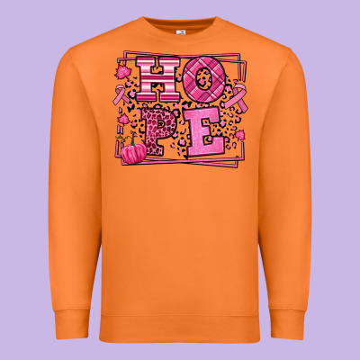 Hope Breast Cancer Awareness Fall Premium Sweatshirt Designed By Lillyallendesigns