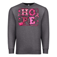 Charcoal Heather Hope Breast Cancer Awareness Fall Premium Sweatshirt - LillyAllenDesigns