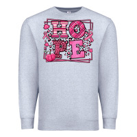 Heather Grey Hope Breast Cancer Awareness Fall Premium Sweatshirt - LillyAllenDesigns