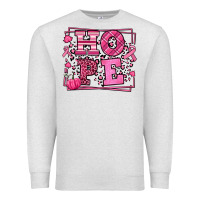 Oatmeal Heather Hope Breast Cancer Awareness Fall Premium Sweatshirt - LillyAllenDesigns