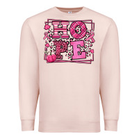 Pale Pink Hope Breast Cancer Awareness Fall Premium Sweatshirt - LillyAllenDesigns