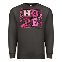 Smoke Hope Breast Cancer Awareness Fall Premium Sweatshirt - LillyAllenDesigns
